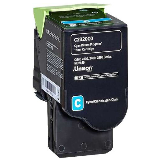 Lexmark C2325/C2425/C2535/MC2325/MC2425/MC2535/MC2640 Cyan Cartucho de Toner Original - C2320C0