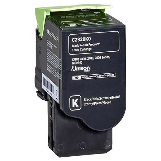 Lexmark C2325/C2425/C2535/MC2325/MC2425/MC2535/MC2640 Negro Cartucho de Toner Original - C2320K0