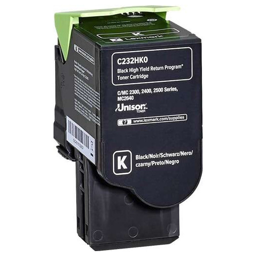 Lexmark C2325/C2425/C2535/MC2325/MC2425/MC2535/MC2640 Negro Cartucho de Toner Original - C232HK0