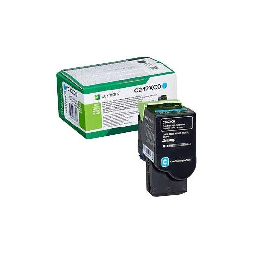 Lexmark C2425/C2535/MC2425/MC2535/MC2640 Cyan Cartucho de Toner Original - C242XC0