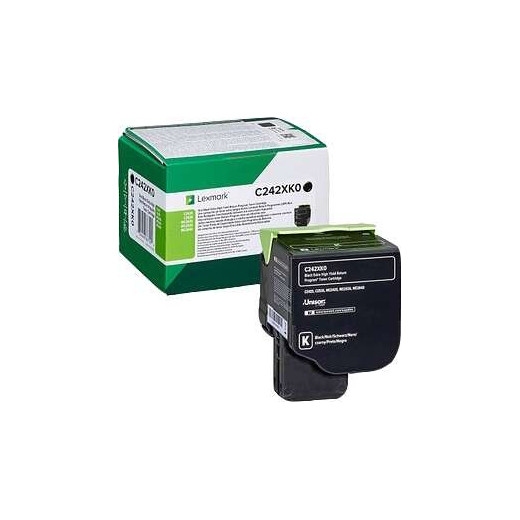 Lexmark C2425/C2535/MC2425/MC2535/MC2640 Negro Cartucho de Toner Original - C242XK0