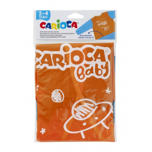 Carioca Delantal Baby 2-4 Años - Impermeable - Manga Larga - Bolsillos - Lavable a Maquina - Cierre con Velcro - Zona para Nombre - Color Varios