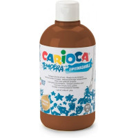Carioca Botella Tempera 500ml - Colores Superlavables - Faciles de Mezclar - Aplicable en Materiales Porosos - Alta Opacidad - Color Marron