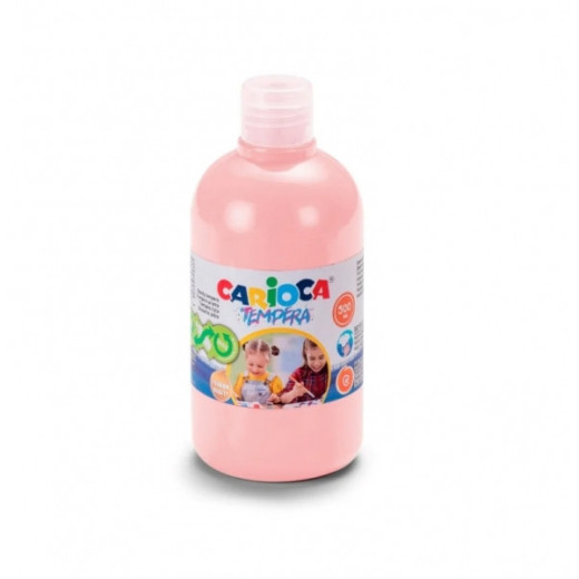 Carioca Botella de Tempera - 500ml - Colores Superlavables - Faciles de Mezclar - Aplicable en Materiales Porosos - Alta Opacidad - Color Rosa