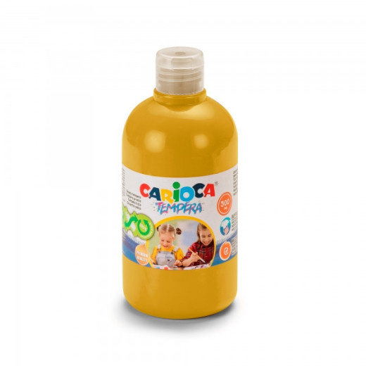 Carioca Botella de Tempera - 500ml - Colores Superlavables - Faciles de Mezclar - Aplicable en Materiales Porosos - Alta Opacidad - Color Oro