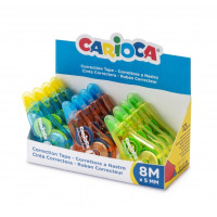 Carioca Tape Expositor de 12 Correctores - Cubriente - Se Puede Volver a Escribir Enseguida - Ideal para Cualquier Tipo de Papel - Color Varios