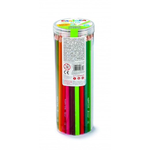 Carioca Tita Pack de 50 Lapices de Resina - Cuerpo Hexagonal - Colores Brillantes y Lavables - Escritura Blanda - Mina Ø 3mm Segura y Super Resistente a las Caidas - Color Varios