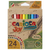 Carioca Joy Pack de 24 Rotuladores Punta Fina Eco Family - Tinta Superlavable - Punta Fina 2.8mm Bloqueada - Capuchon Ventilado - Color Varios