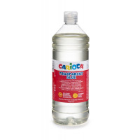 Carioca Botella Cola Transparente 1000gr - Tapa con Dispensador - Apta para Papel y Carton - Secado Transparente - Color Transparente