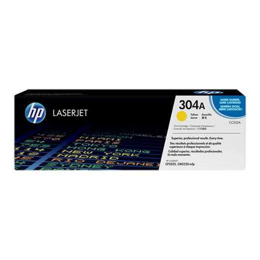 HP CC532A Amarillo Cartucho de Toner Original - 304A