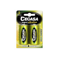 Cegasa Super Alcaline LR20 Pack 2 Pilas LR20 1.5V - Alta Tecnologia - Fiabilidad - Elevado Rendimiento