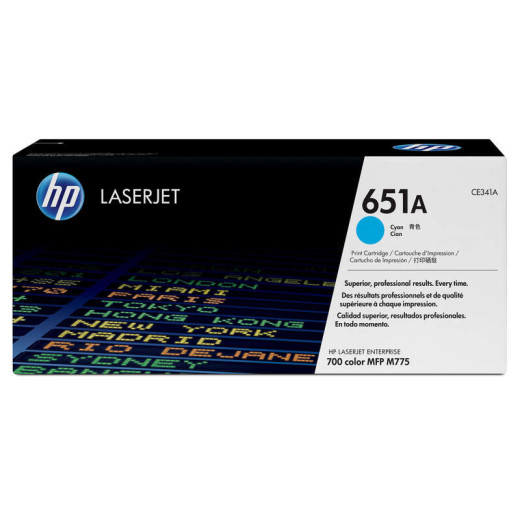 HP CE341A Cyan Cartucho de Toner Original - 651A