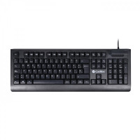 Coolbox TEC04DNI Teclado USB con Lector Inteligente de Tipo PC/SC 2.0 como DNIe o Tarjeta Sanitaria Española - Idioma Español - Color Negro