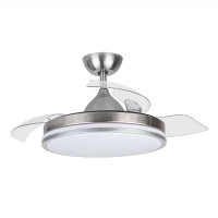 Orbegozo CP 121105 Ventilador de Techo Elegance - Potente Motor DC - Aspas Retractiles - Luz LED Regulable - Mando a Distancia - Sistema Reversible - Eficiencia Energetica