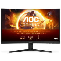 AOC G4 Monitor 31.5" Curvo 1500R LED Fast VA QHD 180Hz HDR10 - Respuesta 1ms - Angulo de Vision 178° - HDMI