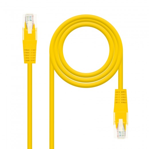 Nanocable Cable de Red Latiguillo RJ45 Cat.6 UTP AWG24 1m - Color Amarillo