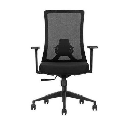 Cromad Senior SE6000 Silla de Oficina - Altura Ajustable con Elevador de Gas de Grado 4 - Soporte Lumbar Ajustable - Respaldo de Malla - Ruedas de Nailon 360º - Color Negro