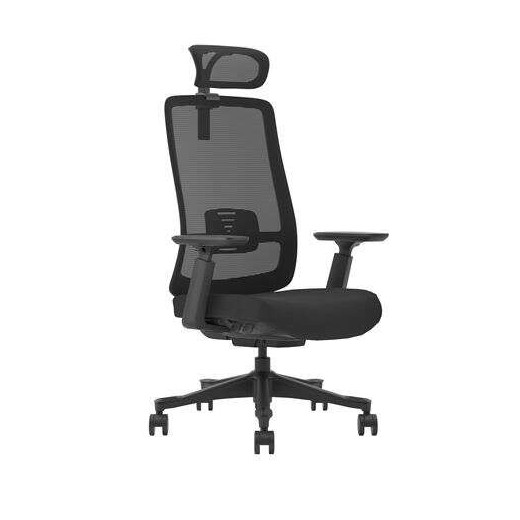 Cromad Senior SE9000 Silla de Oficina - Altura y Profundidad de Asiento Ajustable - Reposacabezas
