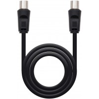 Nanocable Cable de Antena TV 75 OHM Macho/Hembra 1.80m - Color Negro
