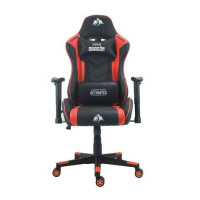 Cromad Serie Dragon Silla Gaming Premium - Altura Regulable con Piston de Gas Clase 2 - Reclinable hasta 180º - Cojines Lumbar y Cervical - Ruedas de Nailon de 60mm - Color Rojo/Negro