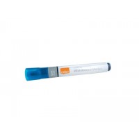 Nobo Caja de 10 Rotuladores para Pizarra Blanca - Punta Redonda 3mm - Tinta Liquida - Nivel de Tinta - Color Azul