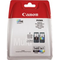Canon PG560 Negro + CL561 Color Pack de 2 Cartuchos de Tinta Originales - 3713C006