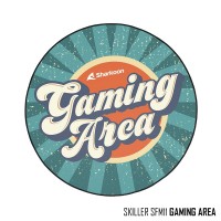 Sharkoon Skiller SFM11 Gaming Area Alfombrilla de Suelo Redonda Gaming - Antideslizante - Tamaño1200x5mm