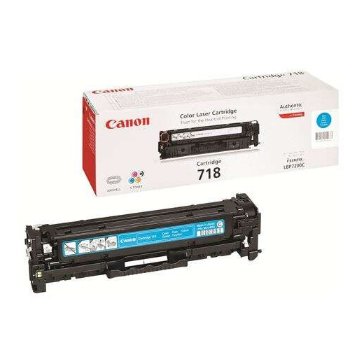 Canon 718 Cyan Cartucho de Toner Original - 2661B002