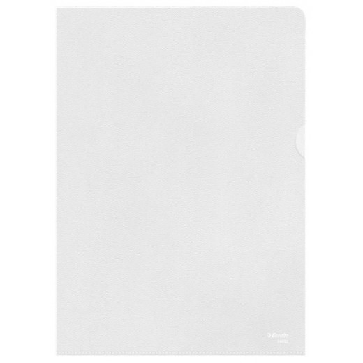 Esselte Caja de 100 Dossiers Uñero - Formato A4 - Lamina de PP - Grosos 0.12mm - Color Transparente