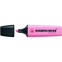 Stabilo Boss 70 Pastel Rotulador Marcador Fluorescente - Trazo entre 2 y 5mm - Recargable - Tinta con Base de Agua - Color Rubo