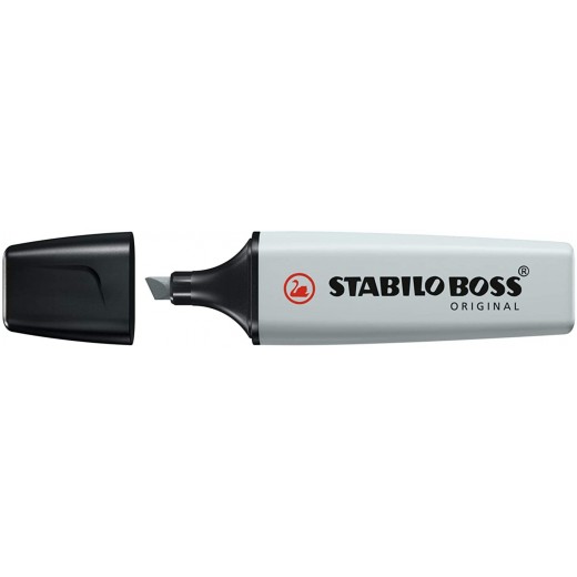 Stabilo Boss 70 Pastel Marcador Fluorescente - Trazo entre 2 y 5mm - Recargable - Tinta con Base de Agua - Color Gris Polvorien