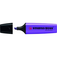 Stabilo Boss 70 Rotulador Marcador Fluorescente - Trazo entre 2 y 5mm - Recargable - Tinta con Base de Agua - Color Violeta Flu