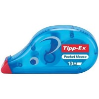 Tipp-Ex Pocket Mouse Cinta Correctora 4.20mm x 10m - Resistente - Escritura Instantanea - Capuchon Protector