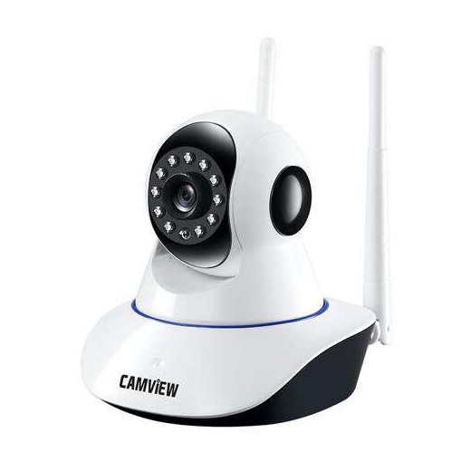 Camview Camara IP Motorizada Inalambrica para Interior 2Mp 1080p - Lente Fija 3.6mm - Microfono y Altavoz Incorporado - Rotacion 355º - Vision Nocturna - Protocolo Onvif