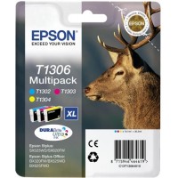 Epson T1306 Pack de 3 Cartuchos de Tinta Originales - Cian