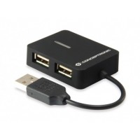 Conceptronic Hub Extensor de Viaje USB 2.0 a 4 Puertos USB 2.0 - 480Mbps - Negro