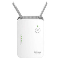 D-Link Repetidor WiFi AC1200 Doble Banda - Velocidad hasta 1000Mbps - Puerto RJ45 - 2 Antenas Externas - Boton WPS - Color Blanco