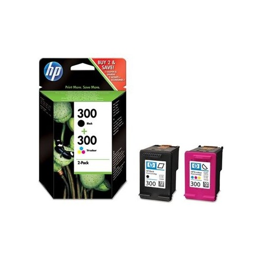 HP 300 Negro + Color Pack de 2 Cartuchos de Tinta Originales - CN637EE