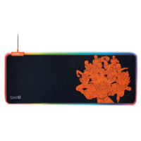 FR-TEC Mousepad Goku XL - Licencia Oficial Dragon Ball Super - Luz RGB en Bordes - Diseño Antideslizante - Tecnologia Plug and Play - Ajuste de Iluminacion - Color Negro