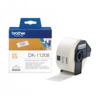 Brother DK11208 - Etiquetas Originales Precortadas de Direccion Grandes - 38x90 mm - 400 Unidades - Texto negro sobre fondo bla