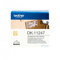 Brother DK11247 - Etiquetas Originales Precortadas para Envios Grandes - 103x164 mm - 180 Unidades - Texto negro sobre fondo bl