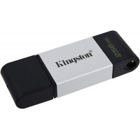 Kingston DataTraveler 80 Memoria USB Tipo C 256GB - USB-C 3.2 Gen 1 - 200 MB/s en Lectura - Con Tapa - Diseño Metalico (Pendri