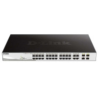 D-Link Switch Smart 24 Puertos Gigabit PoE + 4 SFP Combo