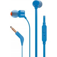 JBL Tune 110 Auriculares con Microfono - Manos Libres - Control en Cable - Cable Plano de 1.11m - Color Azul