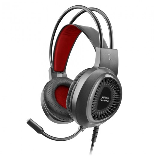 Mars Gaming MH120 Auriculares Gaming con Microfono Flexible - Diadema Ajustable - Almohadillas Acolchadas - Control en Auricula