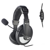 NGS MSX9 Pro Auriculares con Microfono - Microfono Flexible - Diadema Ajustable - Almohadillas Acolchadas - Control de Volumen