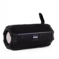 Nilox Altavoz Portatil Bluetooth 6W - USB - Entrada Jack 3.5mm - Linterna - 12000mAh - Color Negro