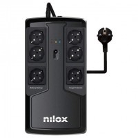 Nilox Office Premium Line Interactive 850 SAI 850VA 595W UPS - 6x Schukos - Proteccion Cambios de Tension