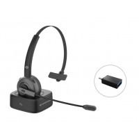 Conceptronic Auricular Mono Bluetooth con Microfono Giratorio y Flexible - Cancelacion de Ruido - Almohadilla Acolchada - Adapt