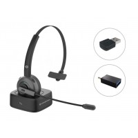 Conceptronic Auricular Mono Bluetooth con Microfono Giratorio y Flexible - Cancelacion de Ruido - Adaptador de Audio Bluetooth